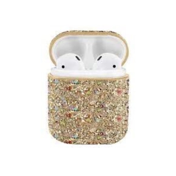 New Nanette Lepore Black & Gold Crystal Airpods Case Tech Accessory - Picture 4 of 15